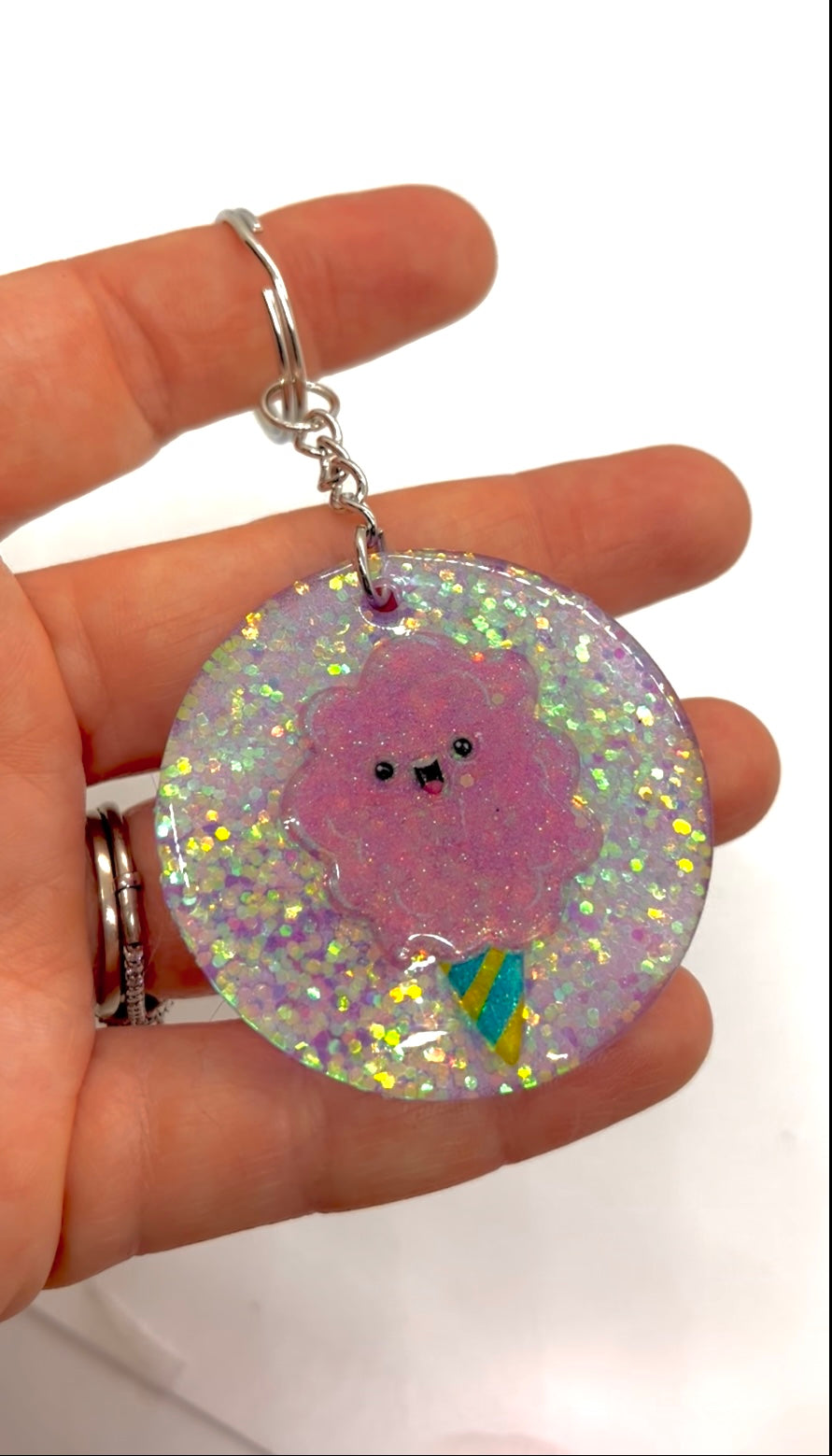 Cotton Candy Keychain