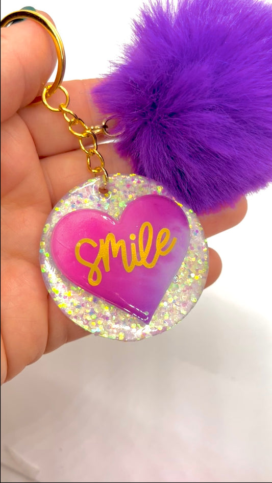 Smile Heart Keychain