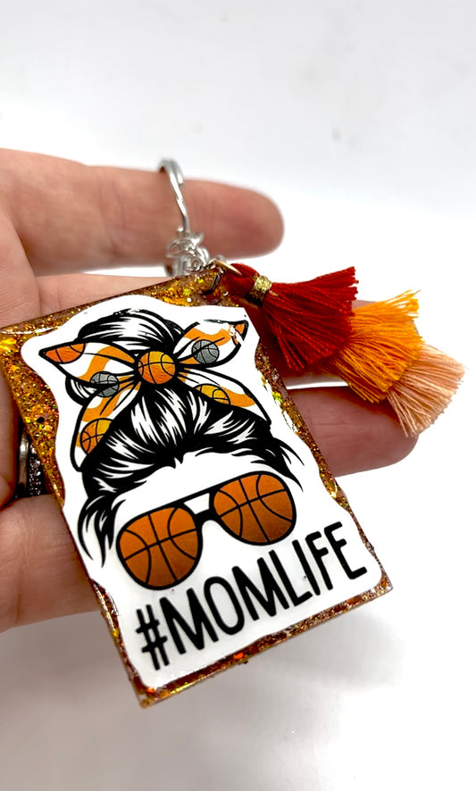 Basketball Mom Life Keychain