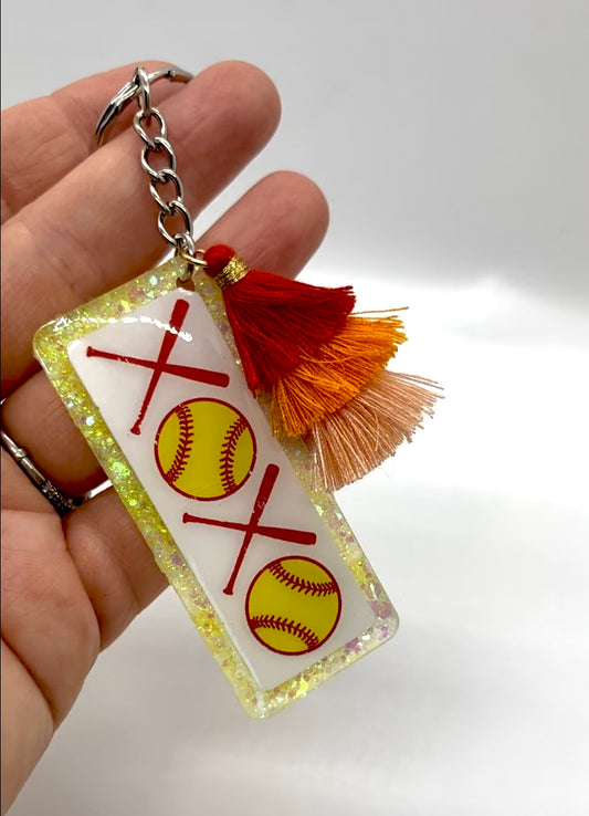 Softball Keychain