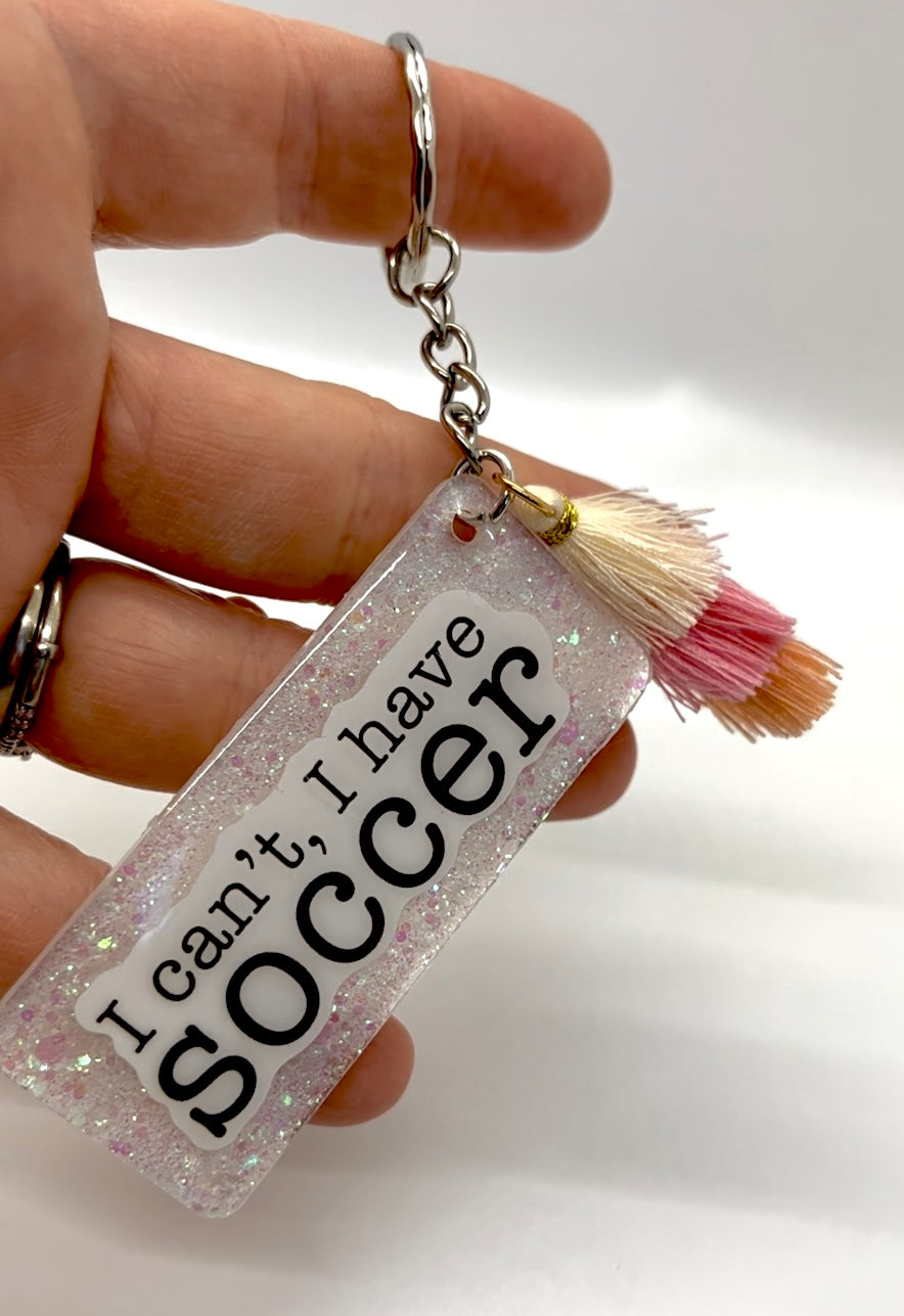 I can't I have soccer Keychain