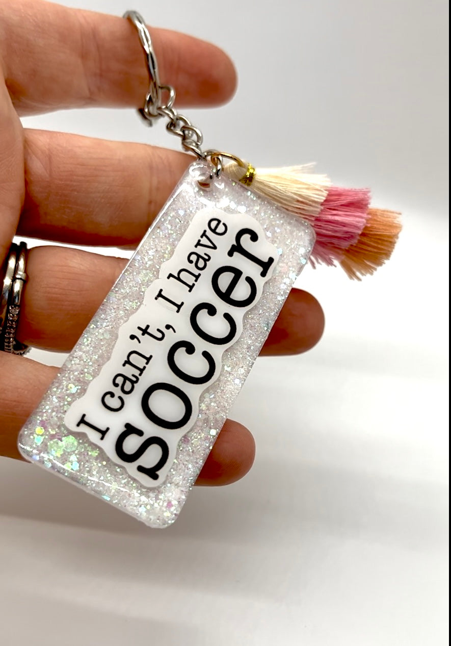 I can't I have soccer Keychain