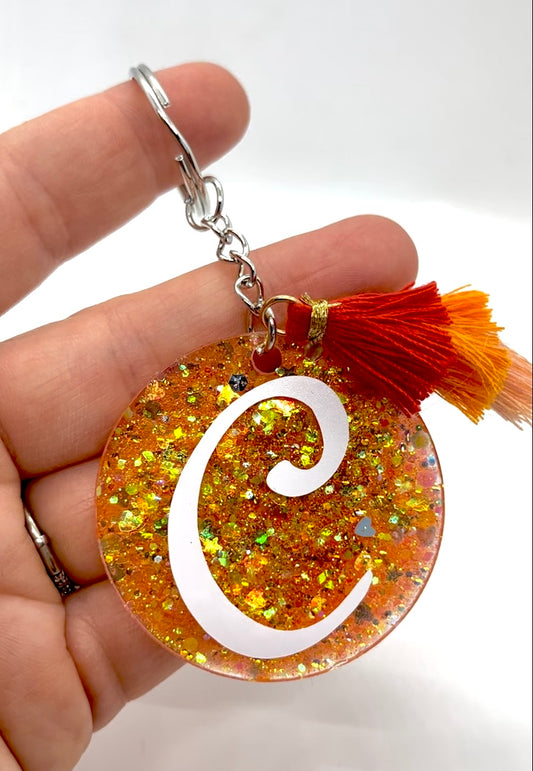 Personalized Sparkle Keychains