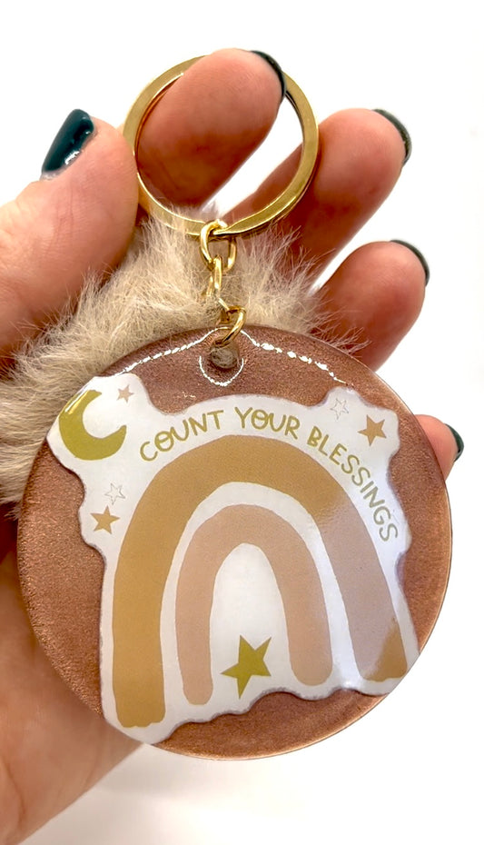 Count Your blessings Keychain