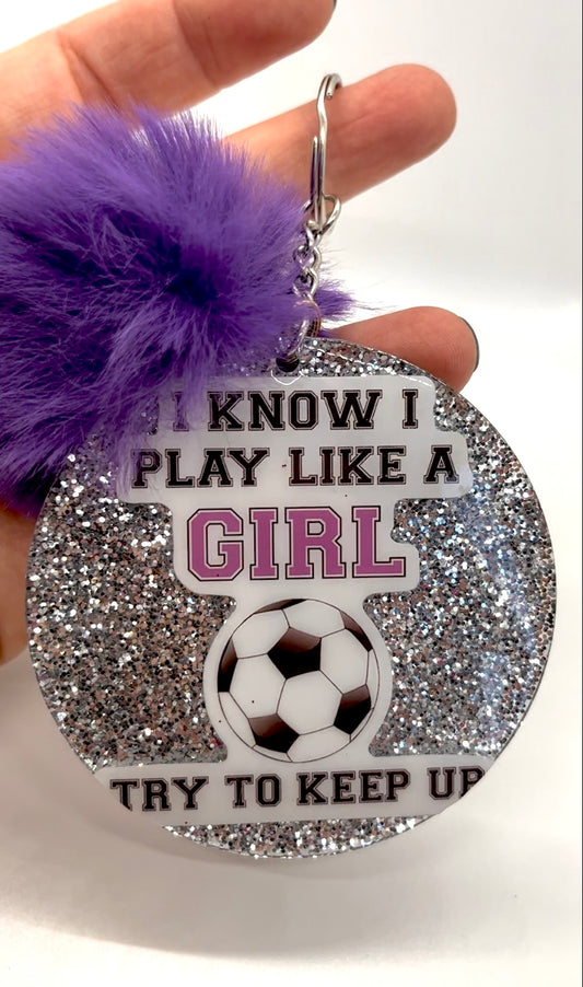 Soccer girl Keychain