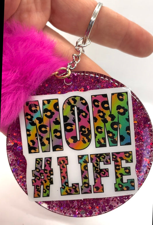 Funky #MOMLIFE Keychain